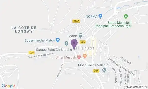 Localisation Hussigny Godbrange Bp - 54590