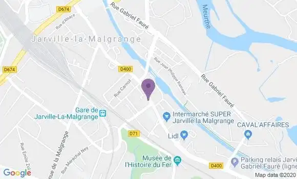Localisation Jarville la Malgrange - 54140