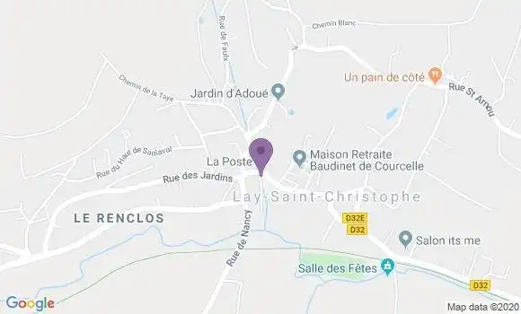 Localisation Lay Saint Christophe Bp - 54690