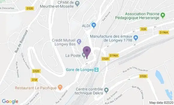 Localisation Longwy Place Leclerc - 54400