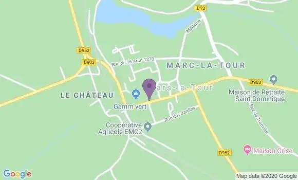 Localisation Mars la Tour Ap - 54800