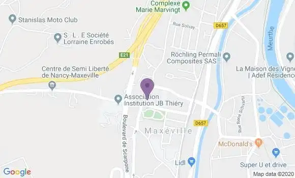 Localisation Maxeville Bp - 54320