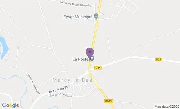 Localisation Mercy le Bas Bp - 54960