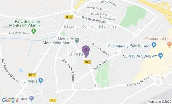 Localisation Mont Saint Martin Bp - 54350