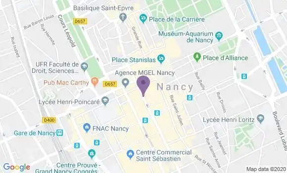Localisation Nancy Stanislas - 54000