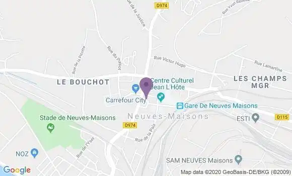 Localisation Neuves Maisons - 54230