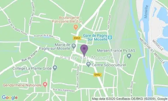 Localisation Pagny sur Moselle - 54530