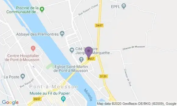 Localisation Pont a Mousson - 54700