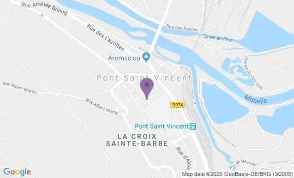 Localisation Pont St Vincent Bp - 54550