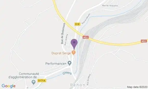Localisation Rehon Bp - 54430