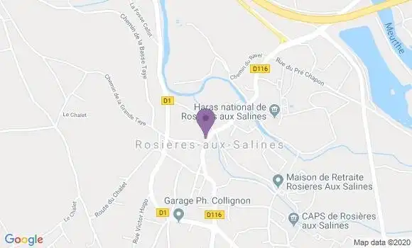 Localisation Rosieres Aux Salines Bp - 54110