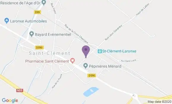Localisation Saint Clement Bp - 54950