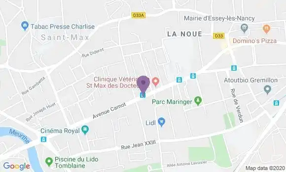 Localisation Saint Max - 54130