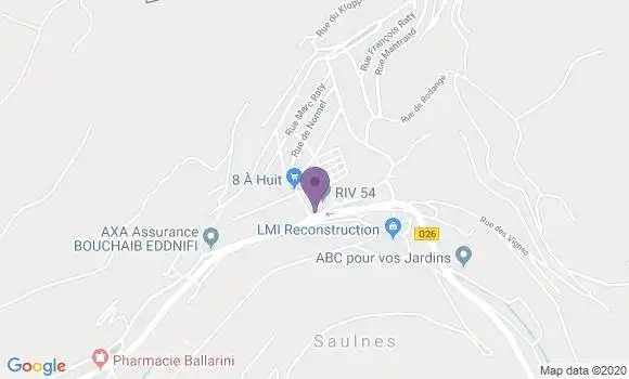 Localisation Saulnes Bp - 54650