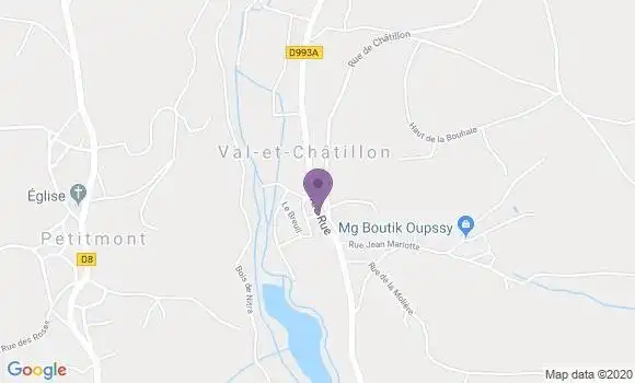 Localisation Val et Chatillon Bp - 54480