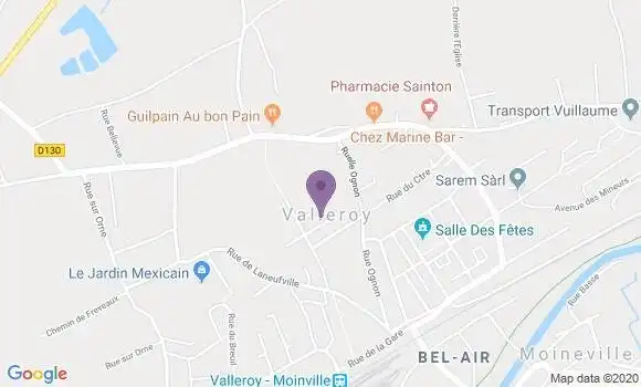 Localisation Valleroy Bp - 54910