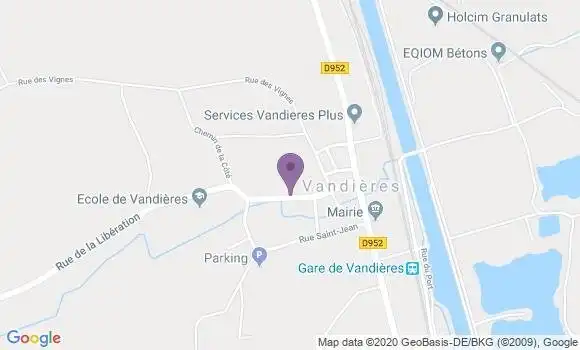Localisation Vandieres Bp - 54121