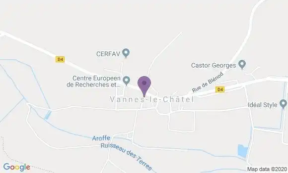 Localisation Vannes le Chatel Bp - 54112