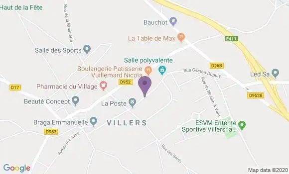 Localisation Villers la Montagne - 54920