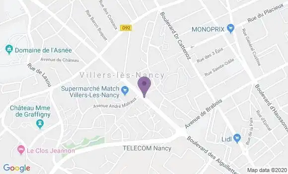 Localisation Villers les Nancy - 54600