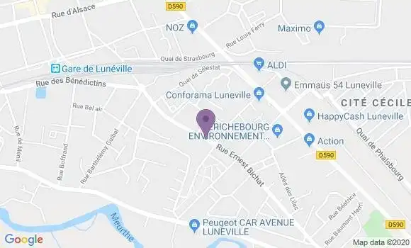 Localisation Luneville Meurthe Bp - 54300
