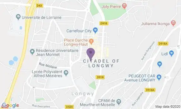 Localisation Longwy Haut - 54400