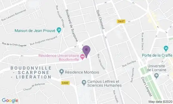 Localisation Nancy Porte Desilles - 54000