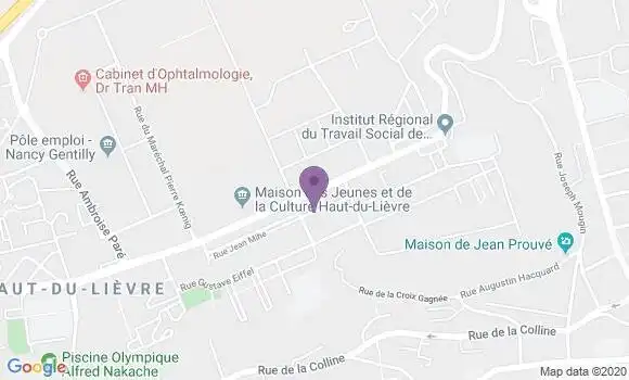 Localisation Nancy Plateau de Haye Bp - 54100