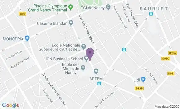 Localisation Nancy Blandan - 54000