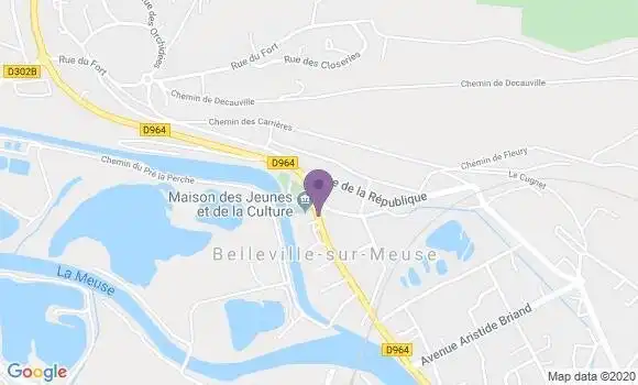 Localisation Belleville sur Meuse Bp - 55430