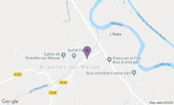 Localisation Brieulles sur Meuse Ap - 55110