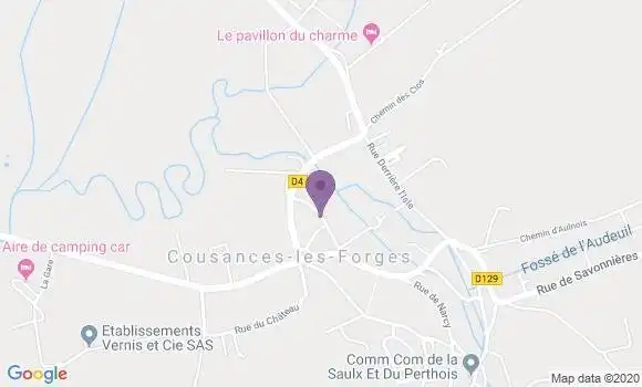 Localisation Cousances les Forges Bp - 55170