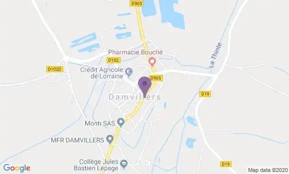 Localisation Damvillers - 55150