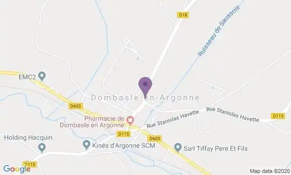 Localisation Dombasle En Argonne Bp - 55120