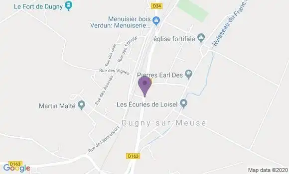 Localisation Dugny sur Meuse Bp - 55100