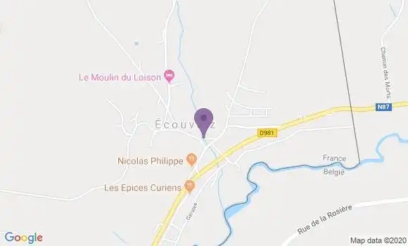 Localisation Ecouviez Bp - 55600