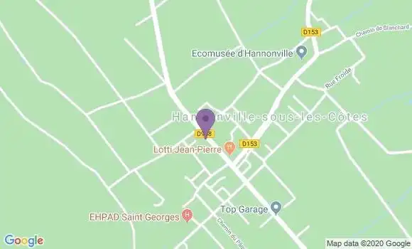Localisation Hannonville sous les Cotes Bp - 55210