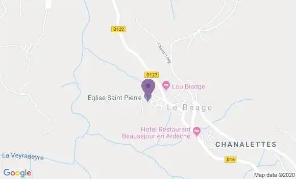 Localisation Le Beage Bp - 07630