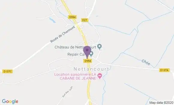 Localisation Nettancourt Ap - 55800