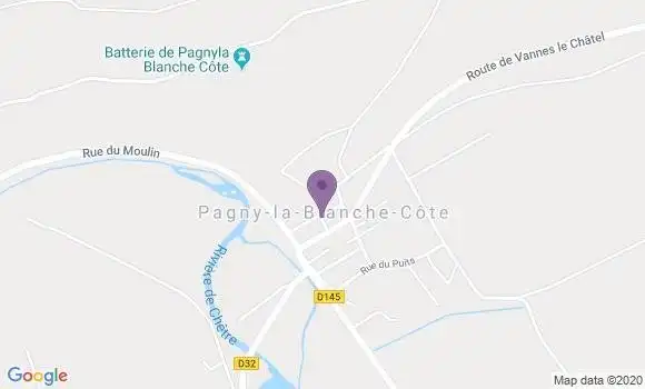 Localisation Pagny la Blanche Cote Bp - 55140