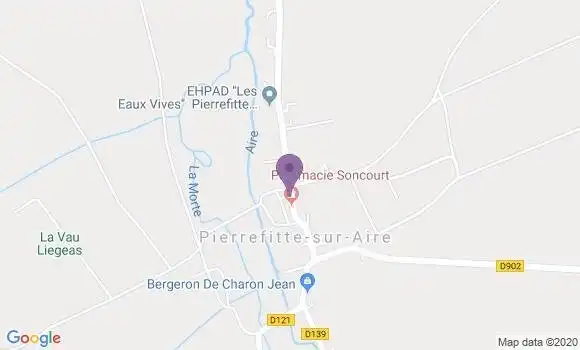 Localisation Pierrefitte sur Aire - 55260