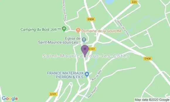 Localisation Saint Maurice sous les Cotes Ap - 55210
