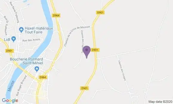 Localisation Saint Mihiel - 55300