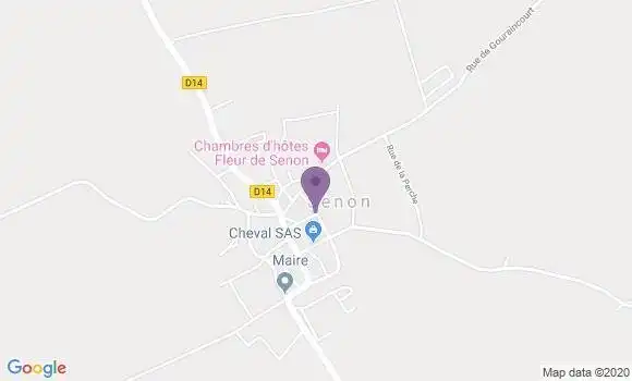 Localisation Senon Bp - 55230