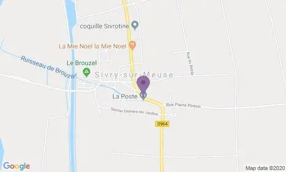 Localisation Sivry sur Meuse Bp - 55110