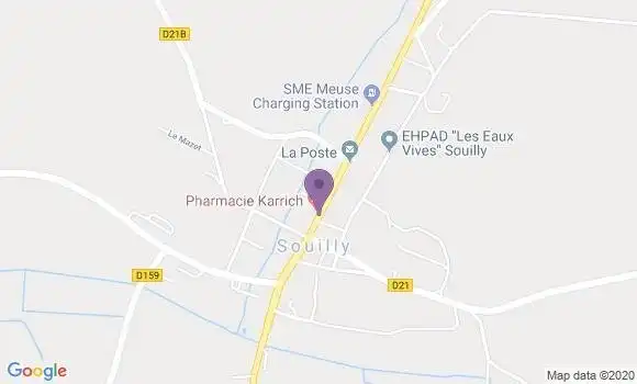 Localisation Souilly - 55220