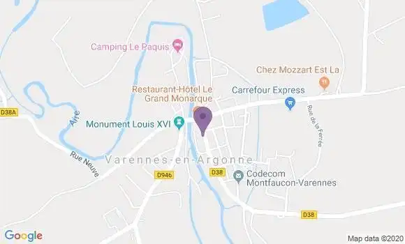 Localisation Varennes En Argonne - 55270