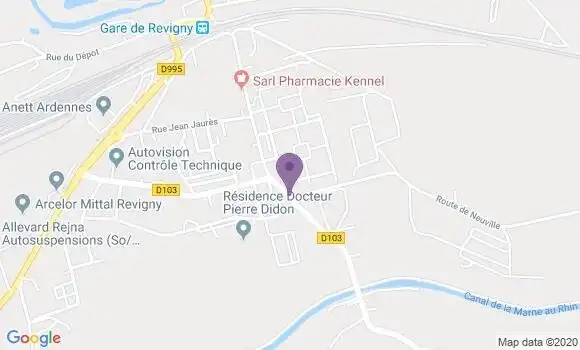 Localisation Revigny sur Ornain Ap - 55800