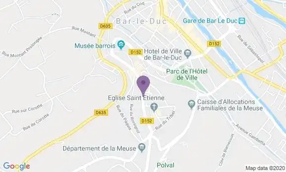 Localisation Bar le Duc Ville Haute Ap - 55000