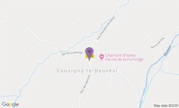 Localisation Sauvigny Bp - 55140